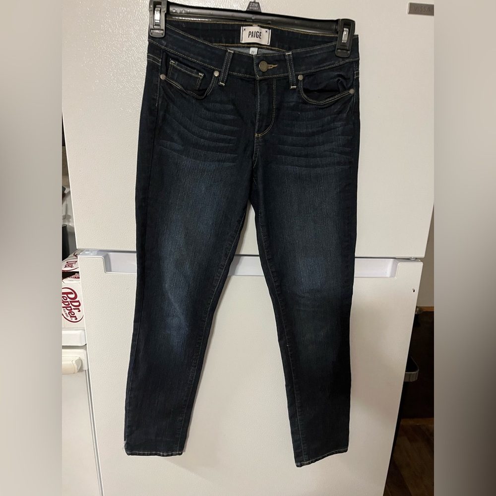 Paige Kylie Crop Jeans Size‎ 27  Womens Straight Leg Blue Stretch Denim